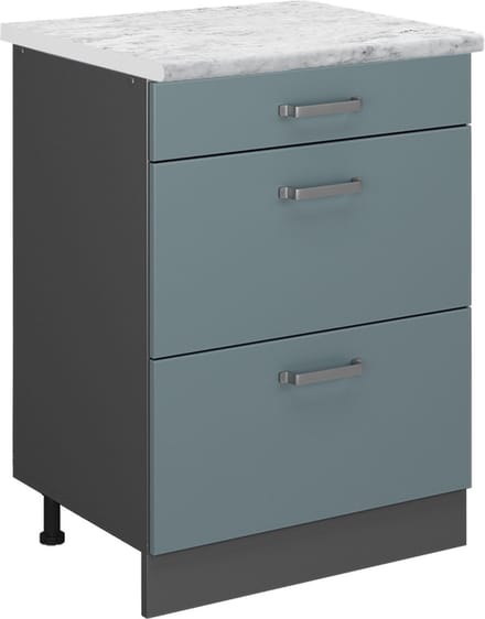 Vicco R-Line Keukenonderkast – 60 cm WB Marmer Blauw-grijs
