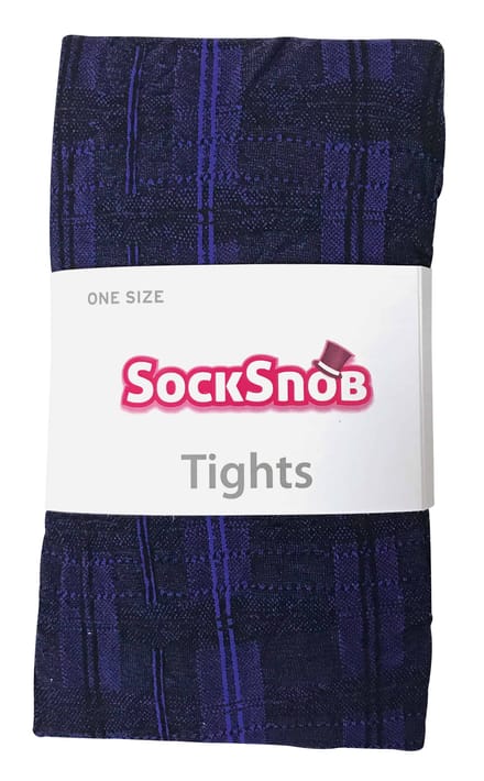 Sock Snob Dames80 denier ondoorzichtig patroon panty's - Skye Blauw