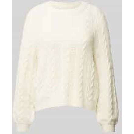 Gebreide pullover met ronde hals, model 'RUBINA'
