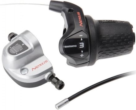 Revo Shifter Shimano Nexus SL-3S42E 3-Sp met kabels en clickbox - zwart
