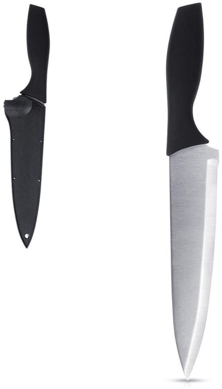Excellent Houseware - Koksmes - 19 cm - Roestvrij Staal - Met Osłona