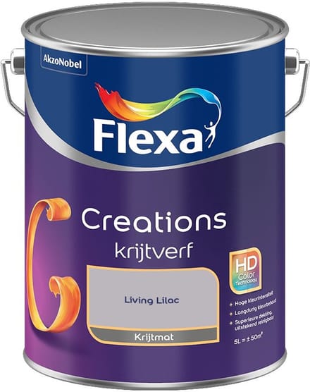 Flexa - Creations Muurverf Krijt - Living Lilac - Mengverf - 5 L