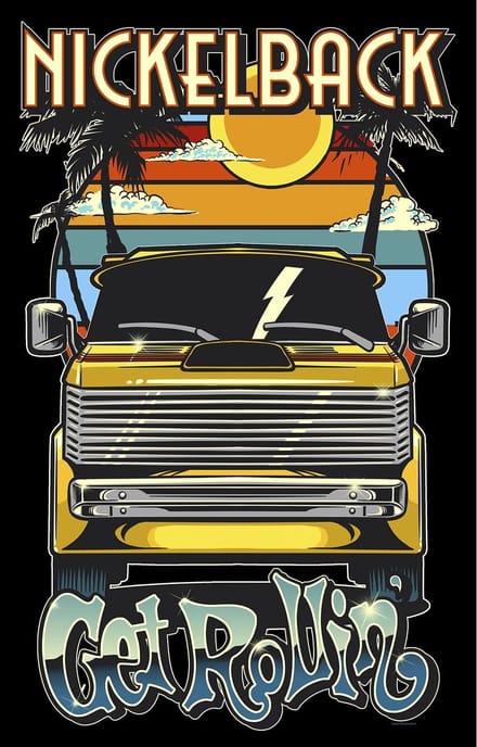 Nickelback Get Rolling' - Textiel Poster