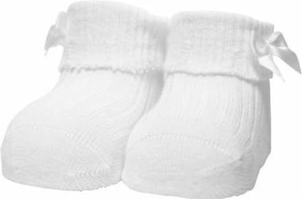 iN ControL NEWBORN socks BOW white