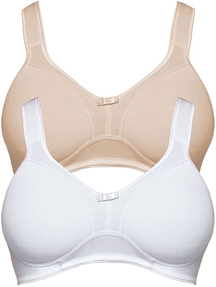 2-pack ontlastings-BH zonder beugel Basics