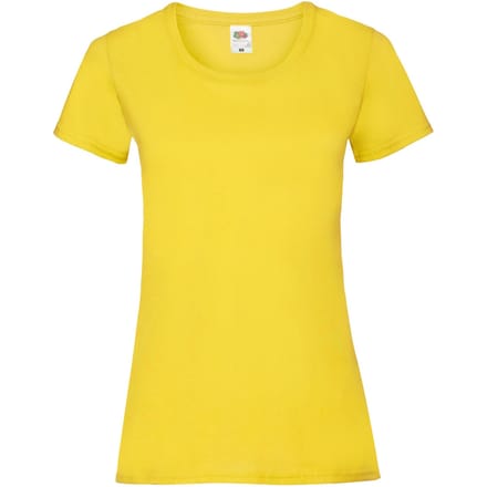Fruit of the Loom Dames/Dames Valueweight T-Shirt (Geel)