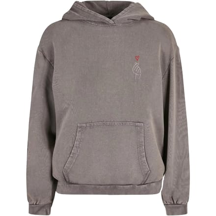 Dames sweatshirt Merchcode Heart Acid Washed