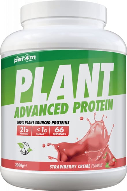 Per4m - Plant Protein - 2000g - Strawberry Creme - Proteïne - Proteïne poeder - Eiwitpoeder - Eiwitten - Eiwit shake - Vegan