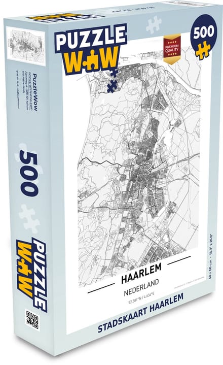 Puzzel Stadskaart Haarlem - Legpuzzel - Puzzel 500 stukjes - Plattegrond