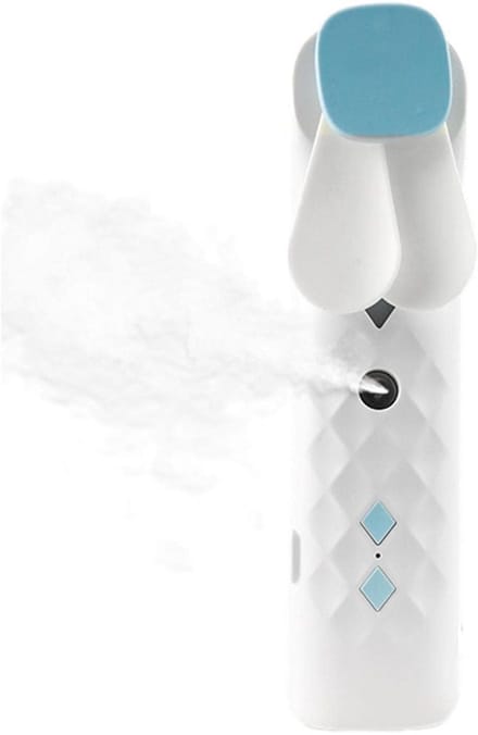 White Nano Mist Face Fan & Spray - USB chargable