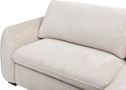 Vente-unique Uitklapbare hoekbank in gechineerde beige stof MONAVI