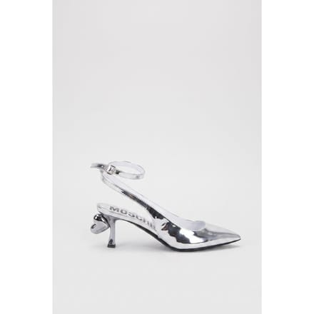 Moschino Sweetheart Slingback Pump Silver Taglia: 37 | Tacchi Alti Outlet | Donna | Grigio