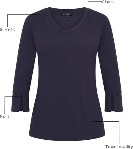 Mi Piace Travel Top Dames - Navy - Maat M/38 - 202095