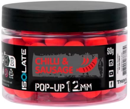 Shimano Isolate Pop-Up Chilli Sausage Fluo Red – Drijvende Rode Hookbaits voor Karper - Maat : 15mm - 80g