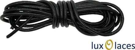 Leren veters | echte lederen schoenveters | zwart 75 cm | rond | 2,5mm