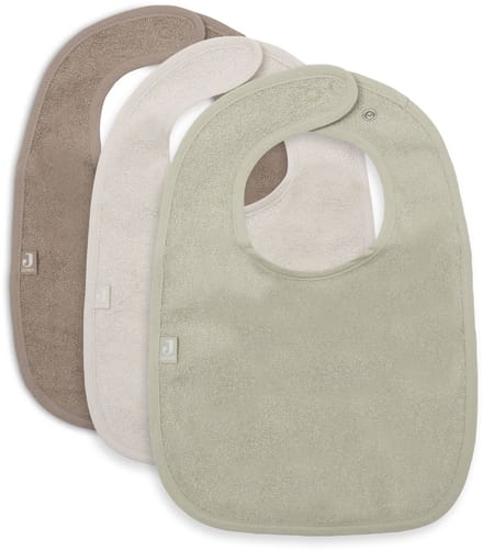 Jollein Lätzchen Frottee - Sand/Soft Matcha/Milky Coffee - 3 Stück