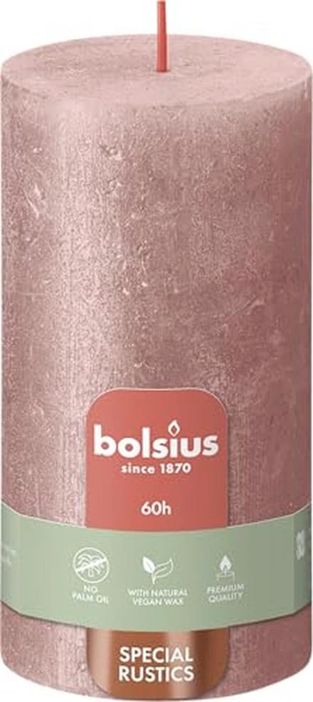 Rustieke stompkaars 130/68 Pink - Duurzaam en Langdurig