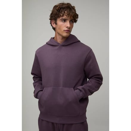 Essential Regular Fit Over The Head Hoodie | Mauve | Size Medium