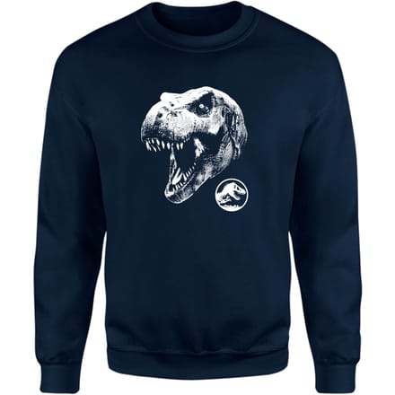 Jurassic Park T Rex Sweatshirt - Navy - XXL