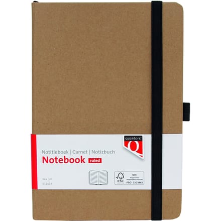 Notitieboek quantore a5 lijn 192blz 80gr kraft