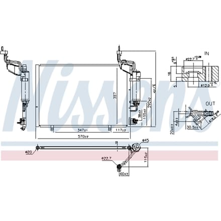 Condensator, airconditioning NISSENS 940526