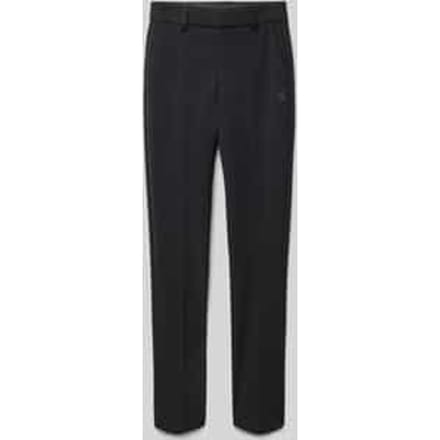 Tailored fit broek van viscosemix met bandplooien, model 'PUNTO'