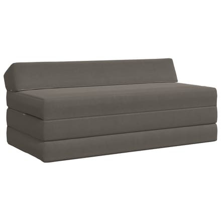 vidaXL - Vouwbare - Sofa - Bed - 2-zits - Lichtgrijs - 120 - x - 60 - x - 49 - cm - Stof