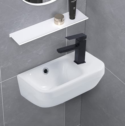 Zara 36 rechts - Glans wit - Toiletfontein