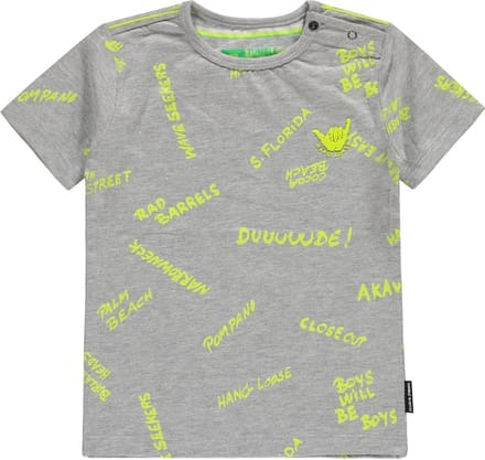 Tumble 'n dry Jongens Shirt Tristiano - Grey Melange - Maat 74