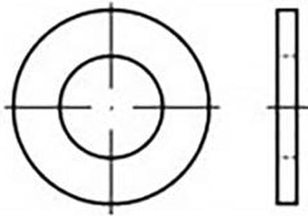 Onderlegringen 6.4 mm 12 mm Kunststof 200 stuk(s) TOOLCRAFT TO-6853785