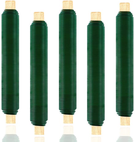 Bloemwikkeldraadset - 5 stuks, Groen, 35 m, 0,65 mm Dikte