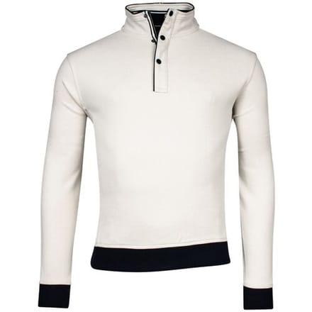 Baileys Trui Half Zip Two-Tone Oxford Doubleface Jacquard Interlock Kitt / male