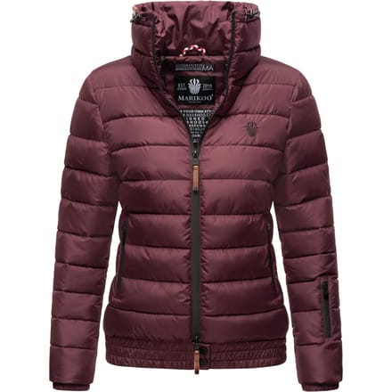 Marikoo dames gewatteerde jas Poisen met hoge kraag & teddyfleece zakken