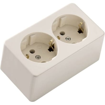 Martin Kaiser 715/ws Stopcontact (opbouw) Set van 1 stuks IP20 Crèmewit (mat)