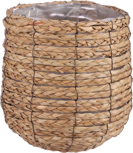 Mica Decorations Avalon Plantenmand - H26 x Ø26 cm - Zeegras - Lichtbruin