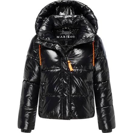 Marikoo dames gewatteerde winterjas Skyraa met capuchon & glanzend design