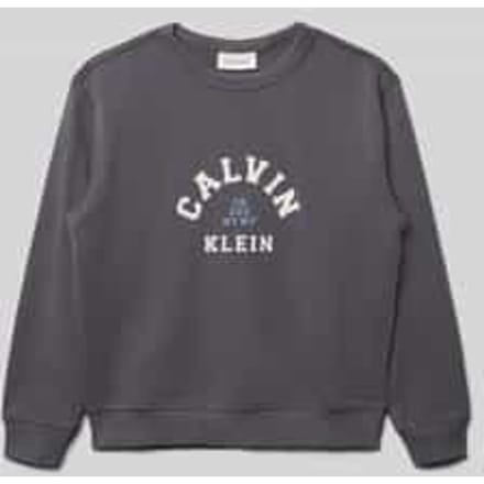 Regular fit sweatshirt met logoprint Model 'Varsity'