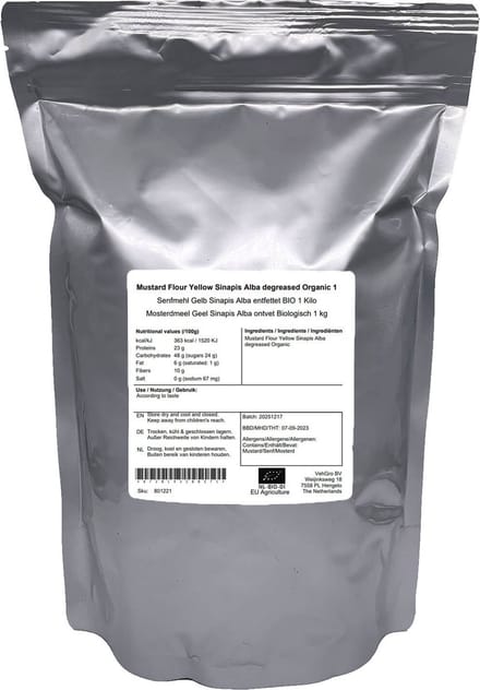 Mosterdmeel Geel Sinaps Alba ontvet - 1 Kg - Holyflavours