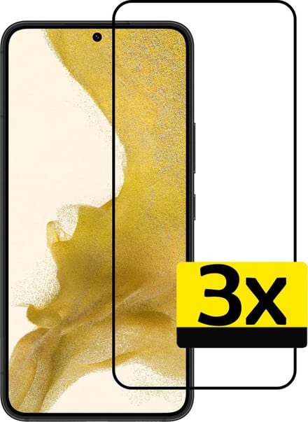 Screenprotector - Geschikt voor Samsung Galaxy S22 Plus - 3 Stuks - Full Cover - Beschermglas - Gehard Glas - Tempered Glass - Screen Protector
