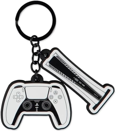 PlayStation - Rubber Sleutelhanger - Grijs/Zwart
