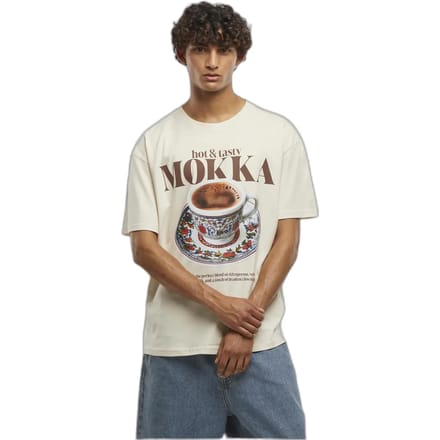 Mister Tee - Tasty Mokka Oversize Heren Tshirt - S - Creme
