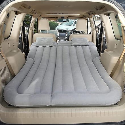 Opblaasbaar Matras - Luchtbed Kussen - Auto Kamperen - Zelf Opblazend - 100 cm - Grijs