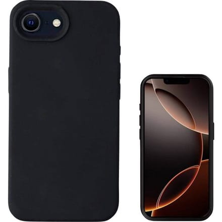 4Smarts Silikon Case Cupertino Cover Apple iPhone 16e Zwart MagSafe compatible