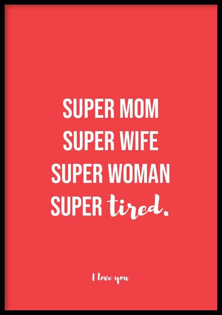 Poster Moederdag - 30x40 cm - Quotes Poster - WALLLL