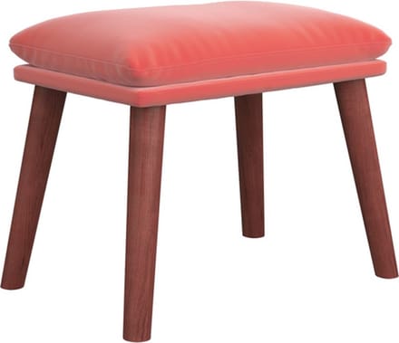 vidaXL - Voetenbank - 45x29,5x35 - cm - fluweel - roze