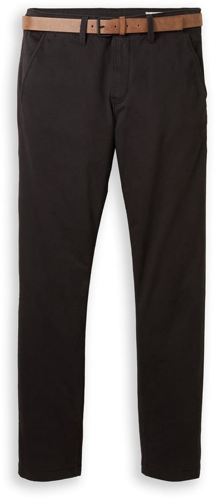 Tom Tailor Denim - Slim-fit chino met riem - Maat 30/34 - Black