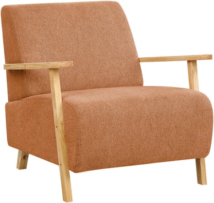 LESJA - Fauteuil - Oranje - Polyester