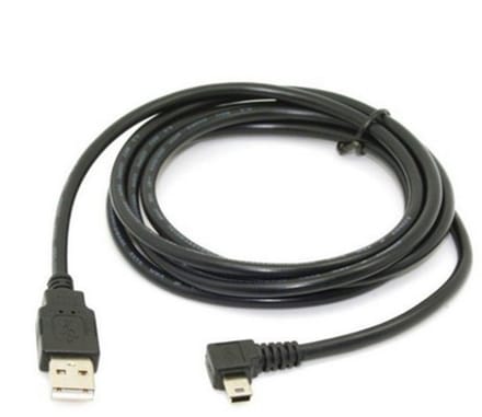 Hoekige Mini USB naar USB Kabel 1.8M - Links