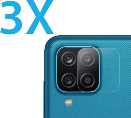 Camera lens Protector 3x Geschikt voor: Samsung Galaxy A12 - screen protector - glas - bescherm je camera - beschermglas - Transparant