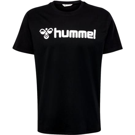 hummel Mannen T-Shirt Normale Pasvorm Stretch Ronde Hals Logo Sport Shirt